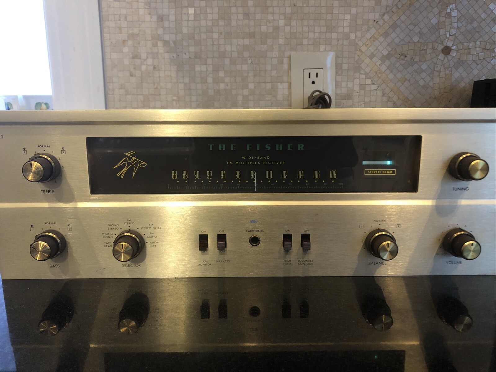 FISHER 400 FM Multiplex Tube Receiver Amplifier Perfect Working Condition #37648