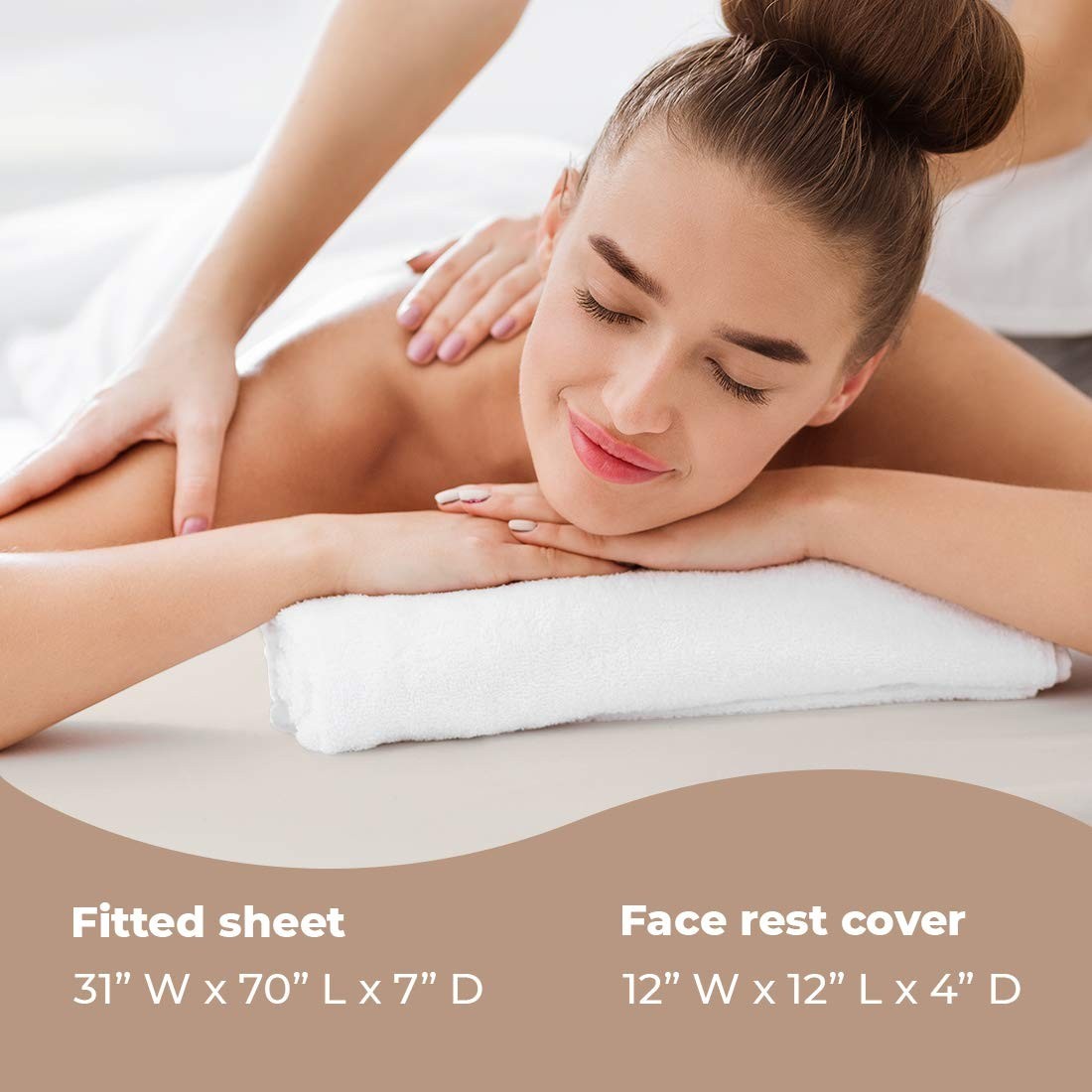 Natural Waterproof Massage Table Sheet Set - Machine Washable & Protective
