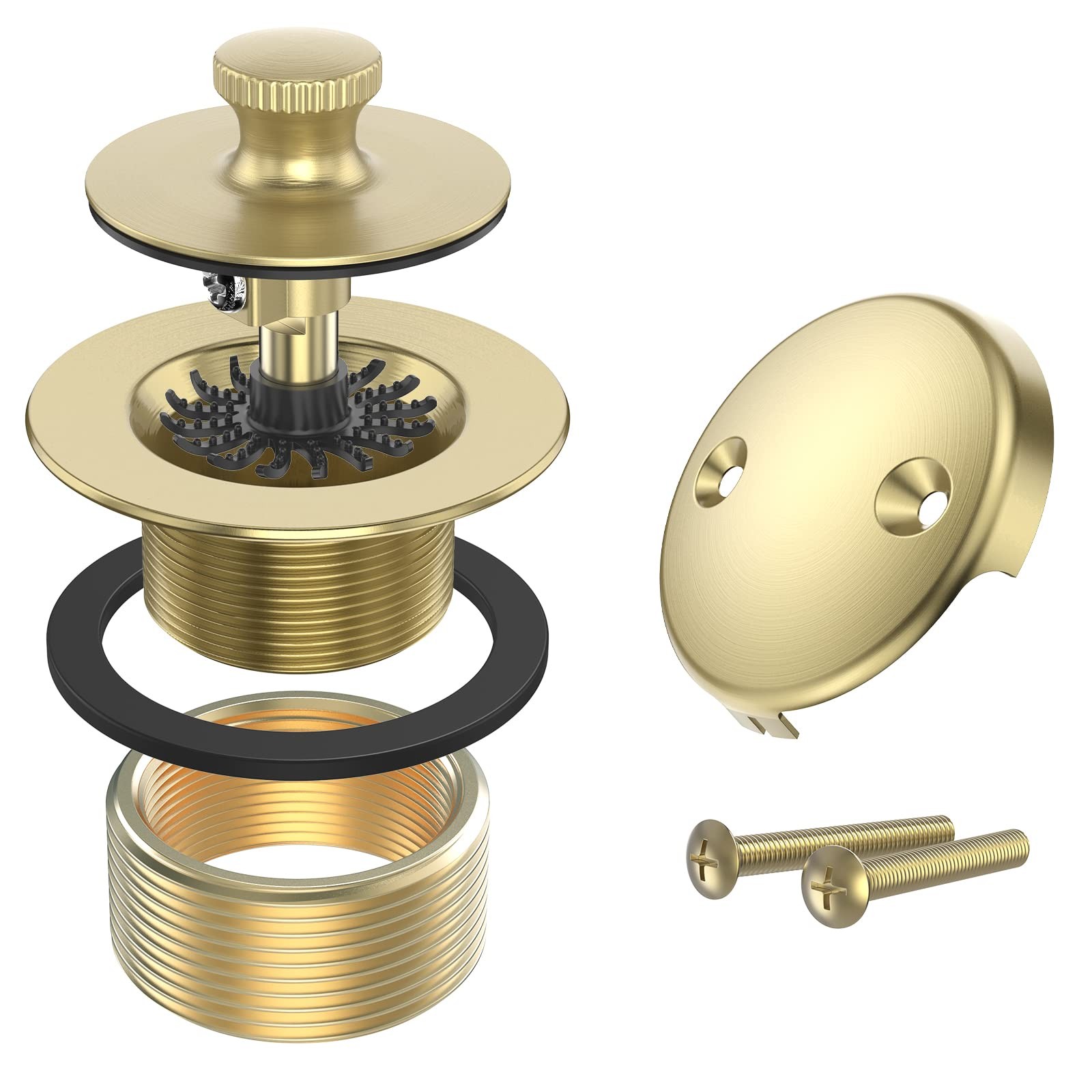 Brushed Gold Bathtub Drain Bath Tub Trim Set Conversion Kit