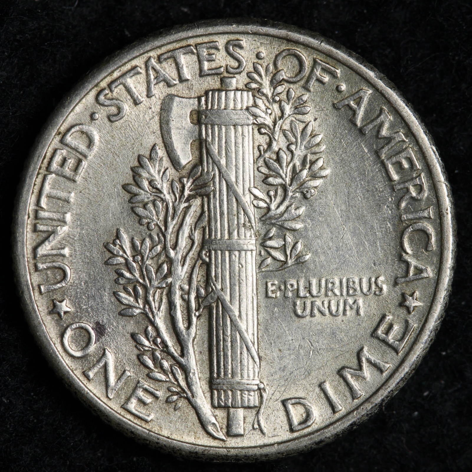 1931 Mercury Silver Dime AU E268 GUNG