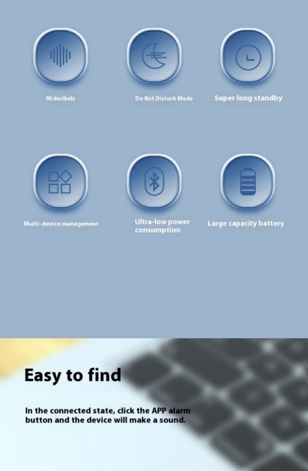 Mini GPS Bluetooth Location Device Tracking Air Tag Key Pet Child Finder Tracker
