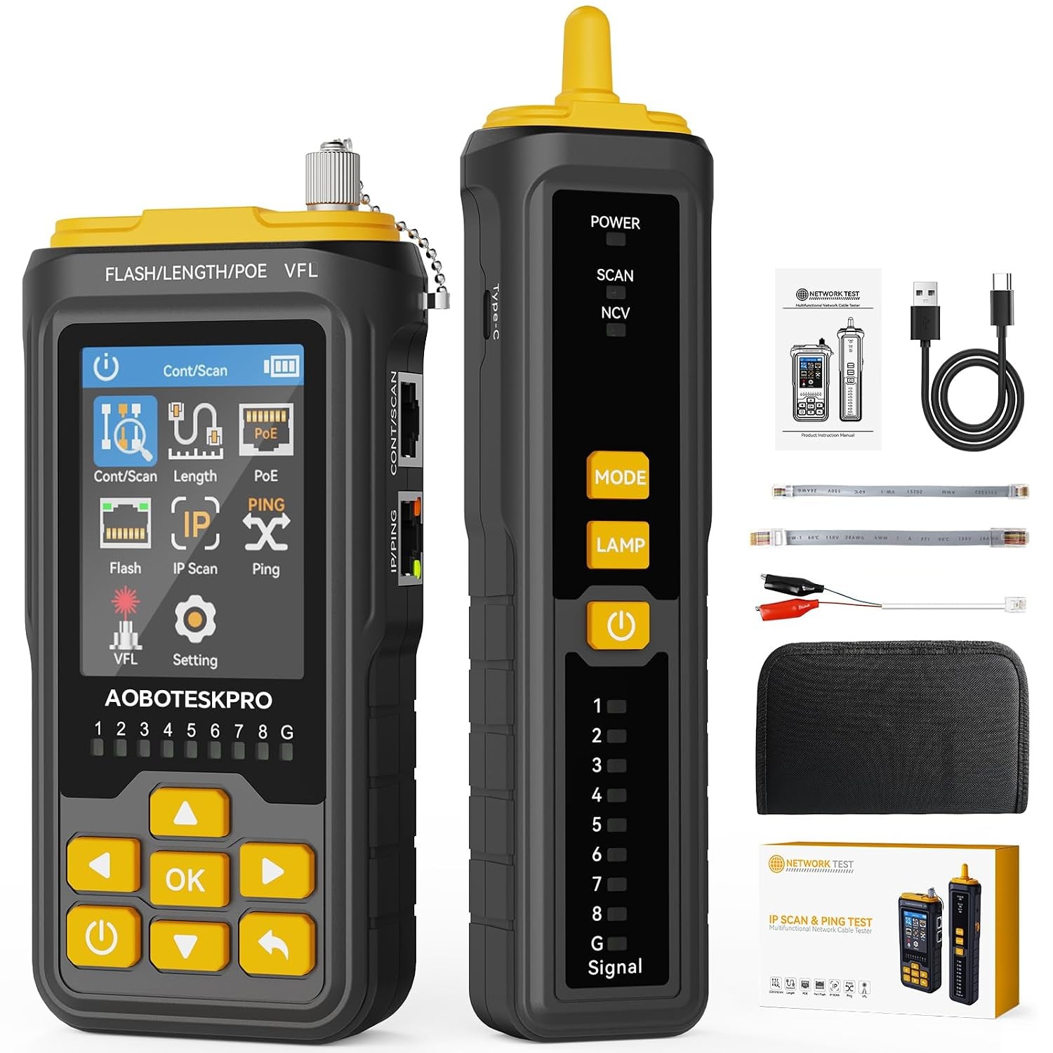 Network Cable Tester IP Scan Ping RJ45 Tester