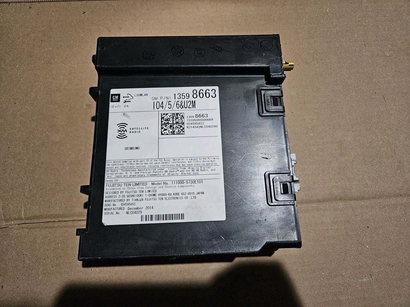 GM Chevy Cadillac Buick GMC RADIO RECEIVER CONTROL MODULE 13598663 EL4