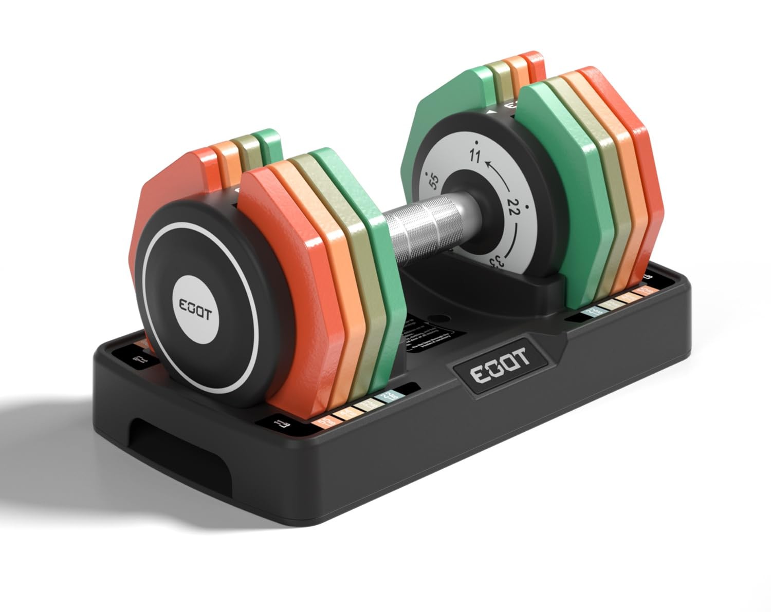 Adjustable Dumbbells Single, 55LB 5 in 1 Free Adjustable Dumbbell Set with An...