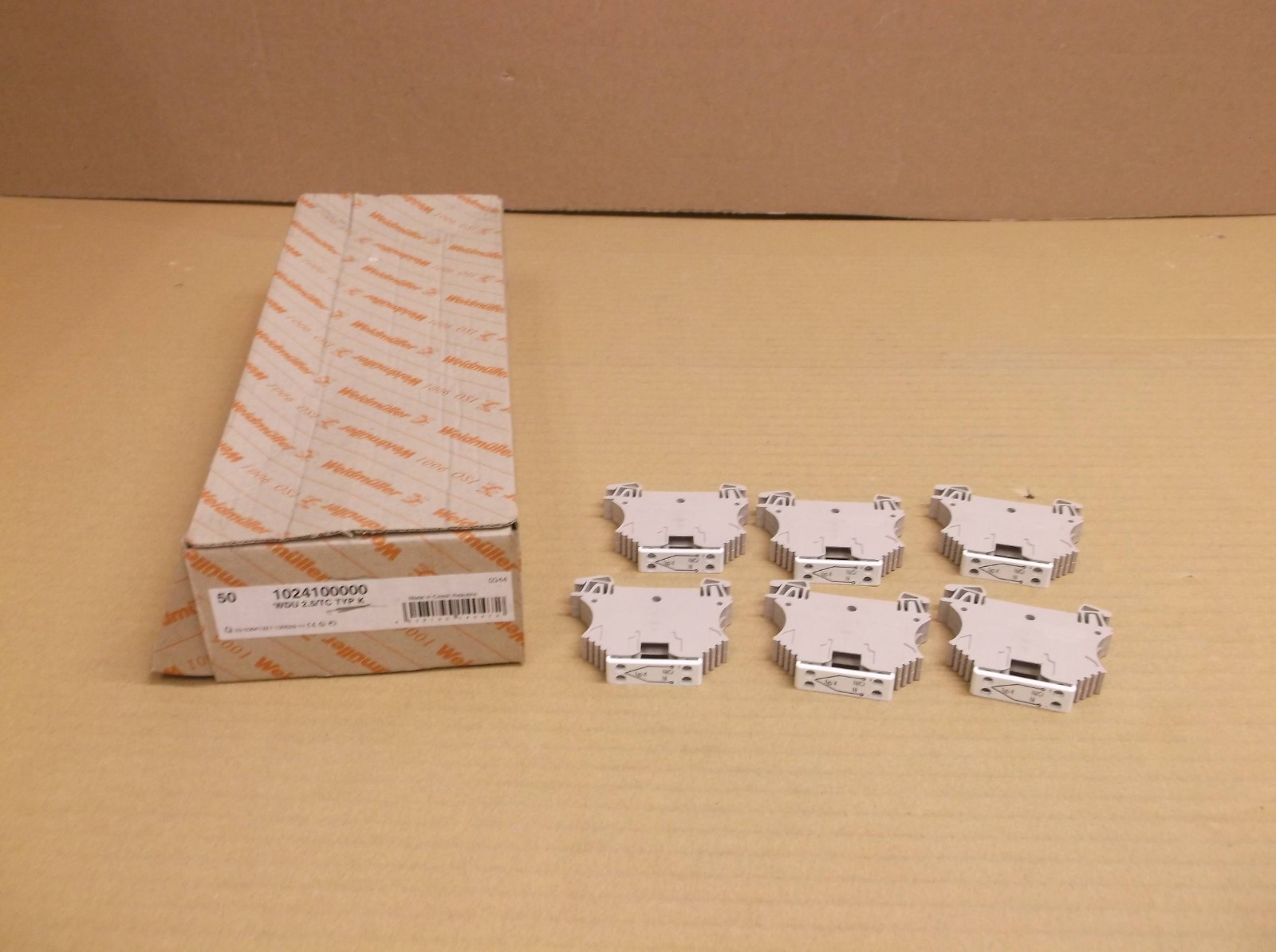 Quantity 6) WDU 2.5/TC TYP K Weidmuller NEW Type K Terminal Blocks 1024100000
