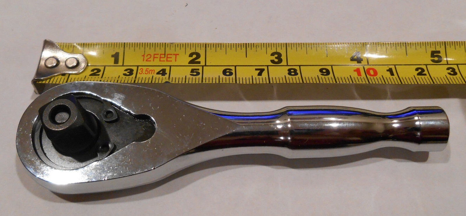 Westward stubby ratchet 3/8" Drive, 4-3/4" Pear,  84 Tooth, quick release.