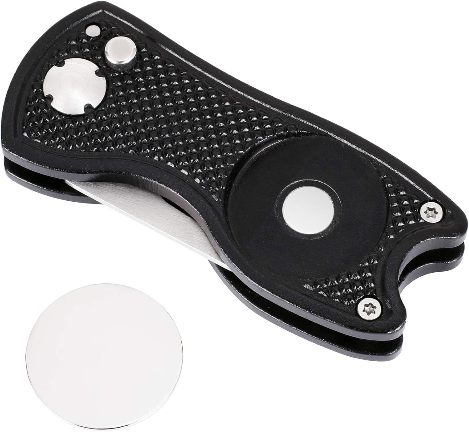 Durable All-Metal Golf Divot Repair Tool with Pop-Up Feature & Marker – 2-6 Sets
