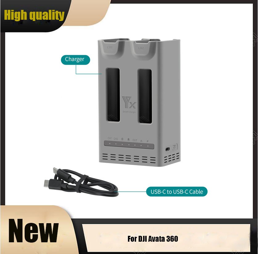 2-Port Charging Hub for DJI Avata 360 Battery Quick Charge Station HAU
