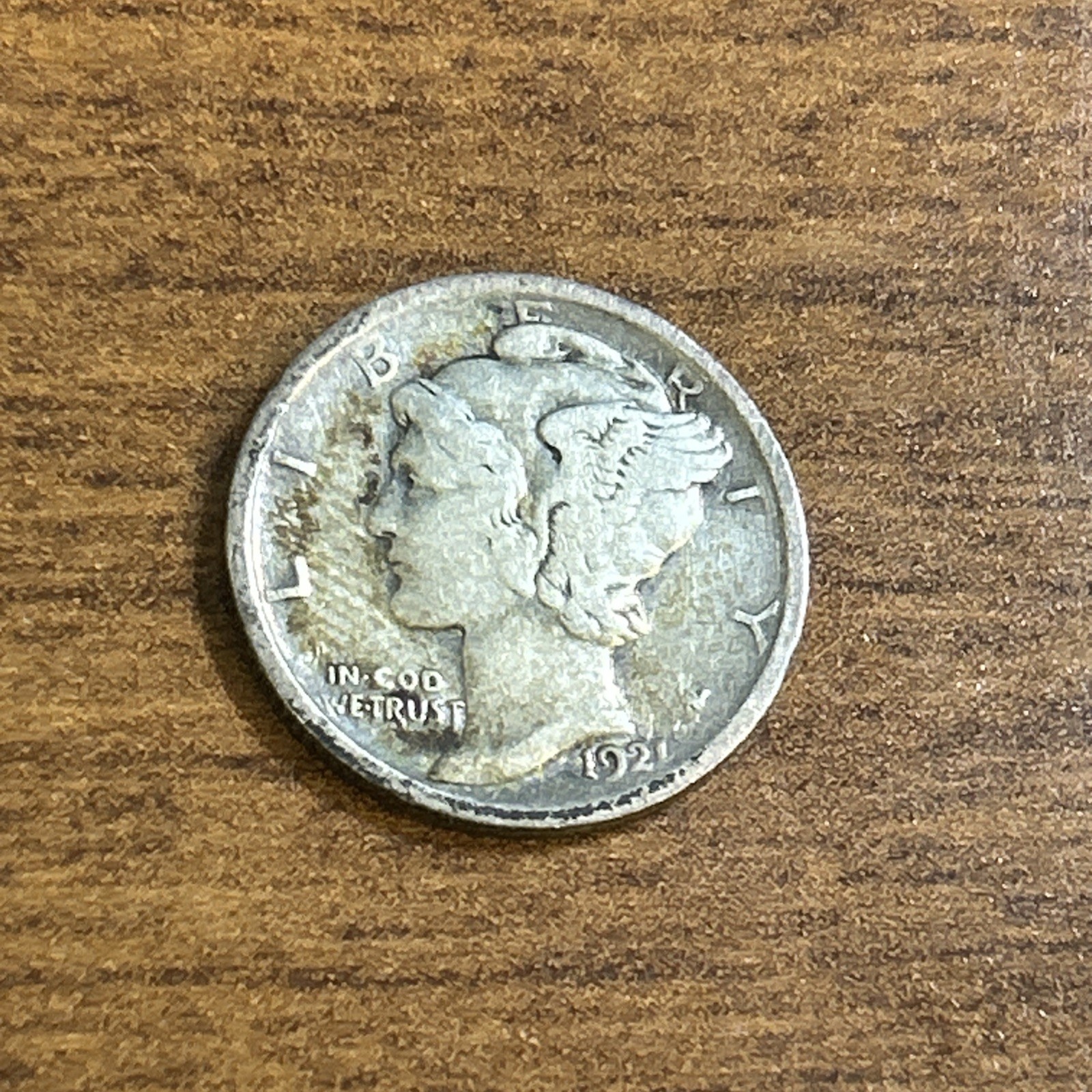 1921 P Mercury Silver Dime F-VF