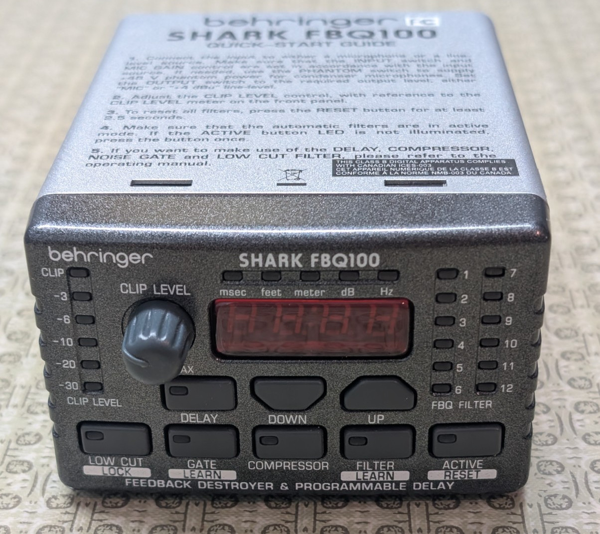 BEHRINGER SHARK FBQ100 Automatic Feedback Destroyer August 2016 - 3 Available