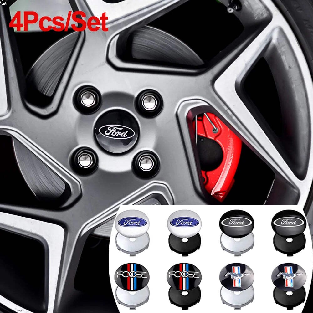 4PCS 56/60mm Car Wheel Hub Caps Badge Covers Auto Accessories For Ford Focus Fie
