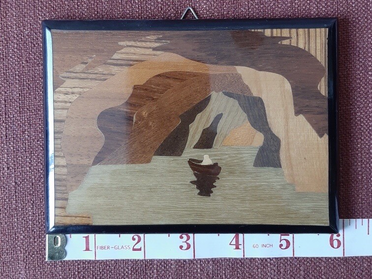 Mels Original Hand Made Blue Grotto Amalfi Coast Capri Italy Hand Made Wood Art