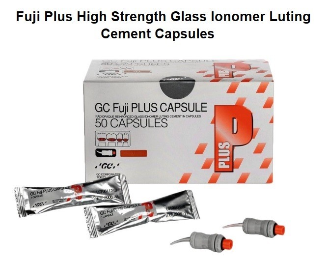 GC JAPAN FUJIPLUS Resin Modified GIC Dental Luting Cement 50 Capsule Pack