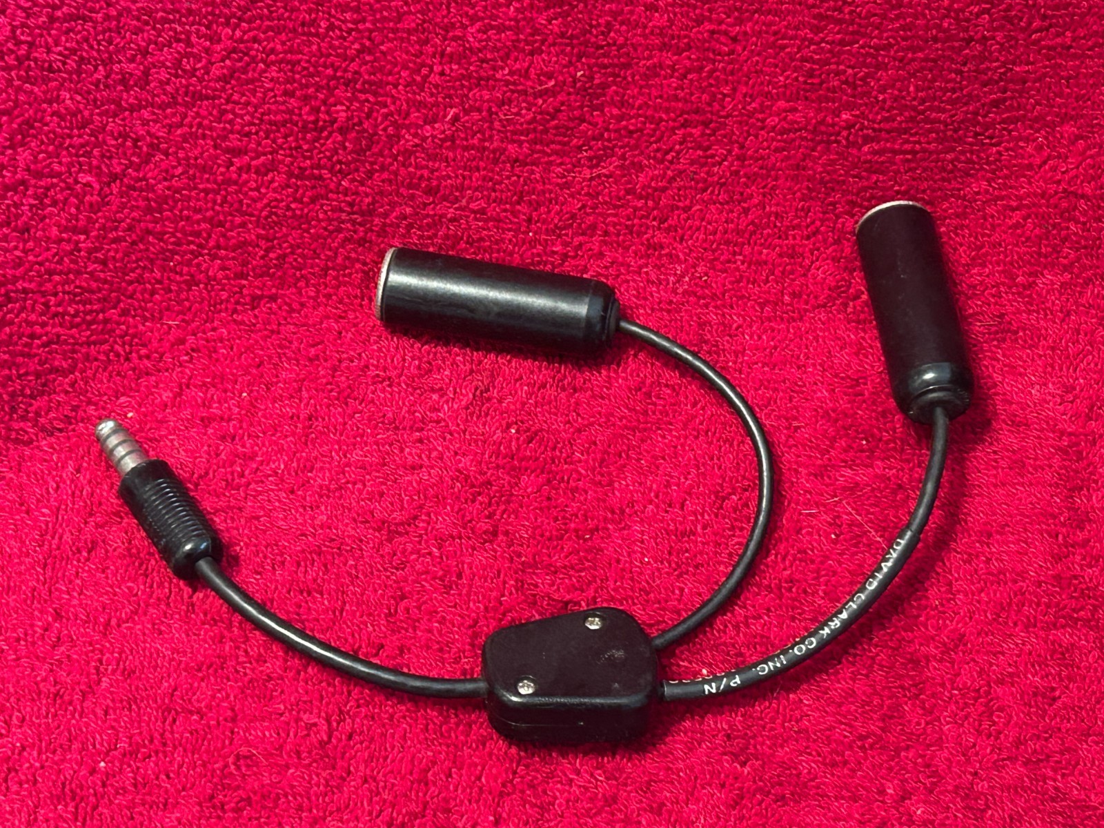 DAVID CLARK DUAL PLUG HEADSET ADAPTER P/N 18253G