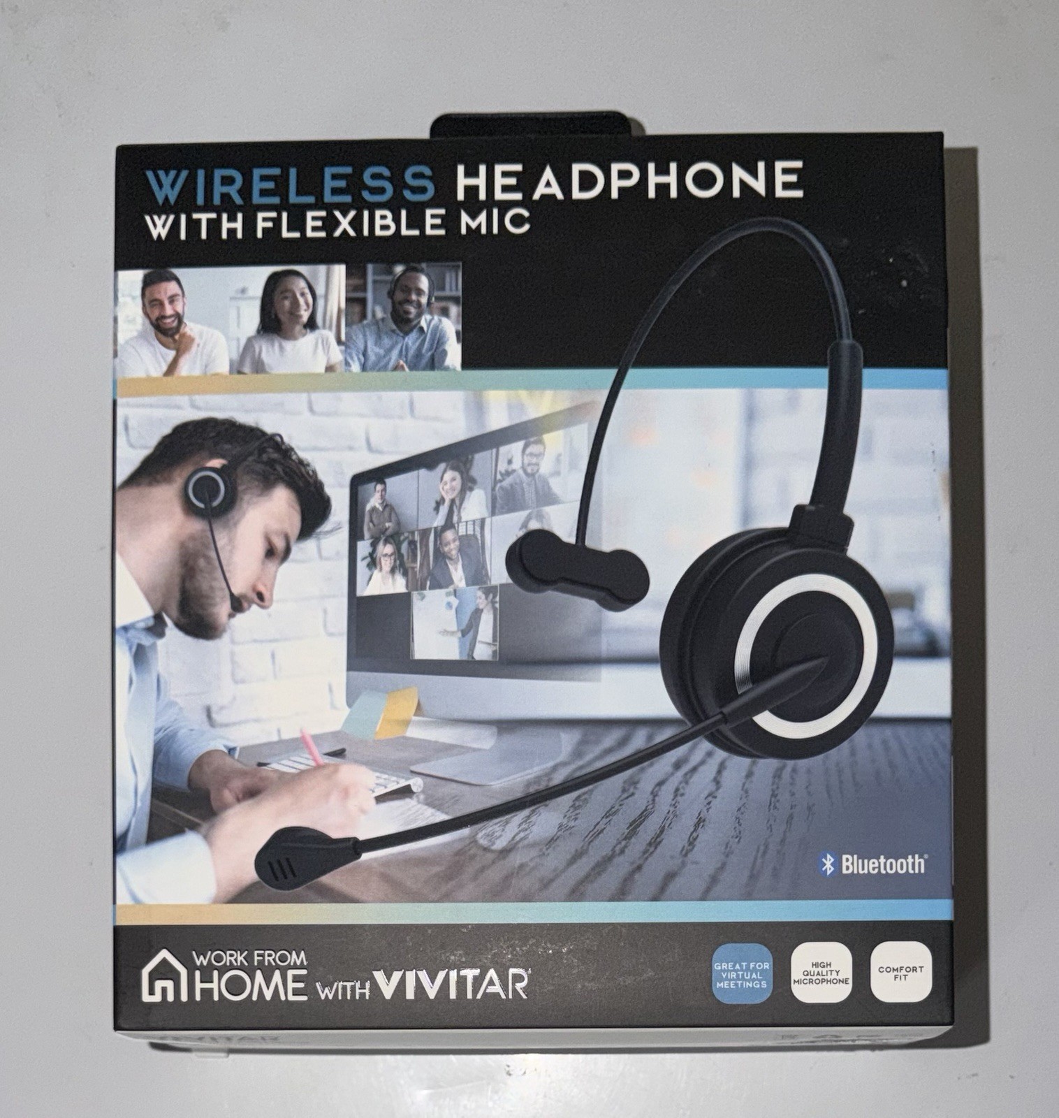 Vivitar Wireless Bluetooth Headset w/ Flexible Mic Work From Home Headphones NEW