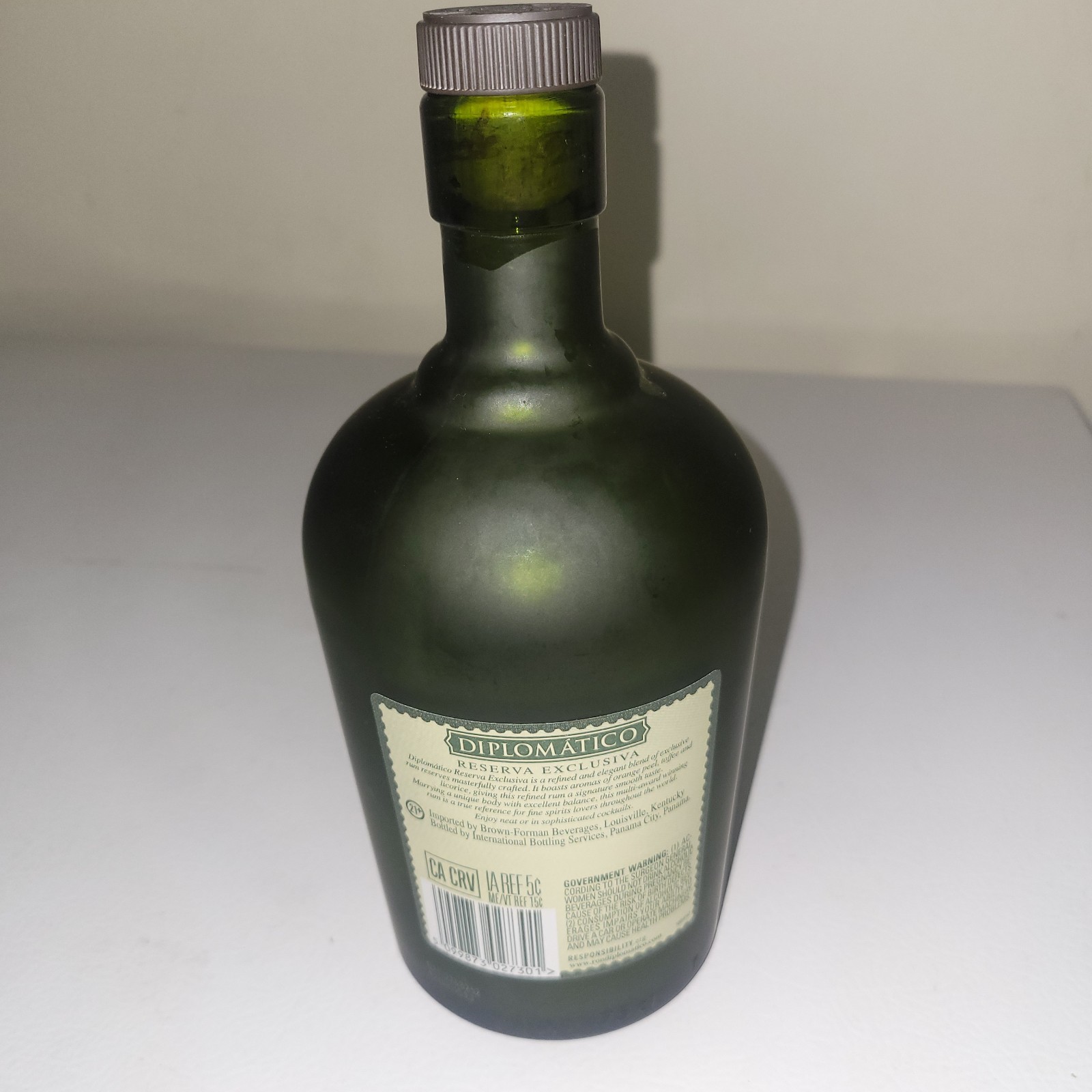 EMPTY Diplomatico Ron Antiguo Reserva Exclusiva Venezuela Rum Green Bottle