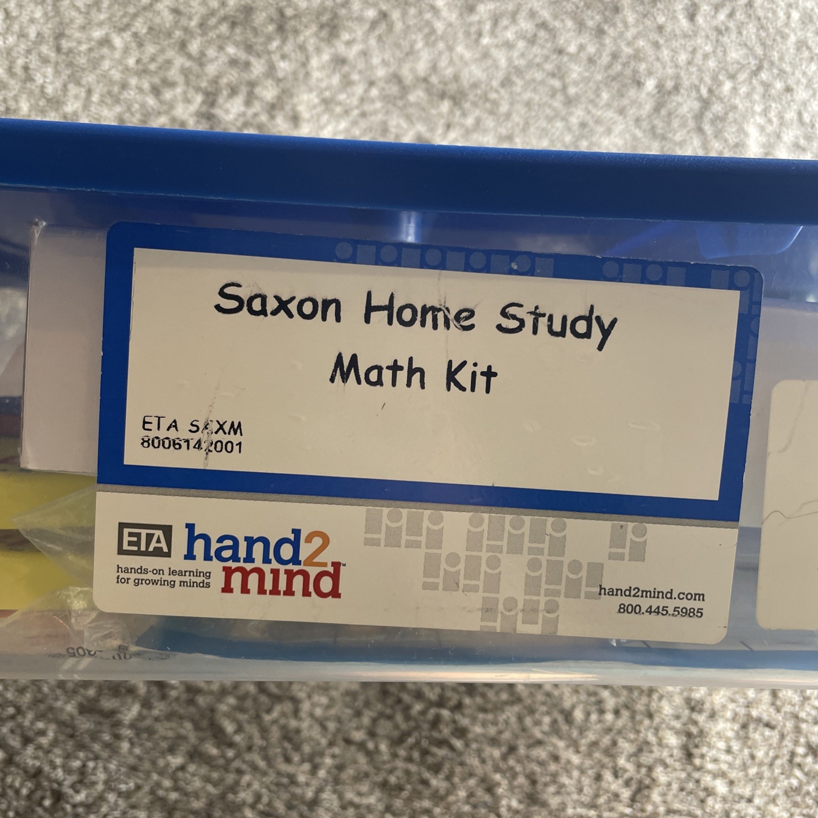 Saxon Home Study Math Kit Hand2mind Manipulatives Like New