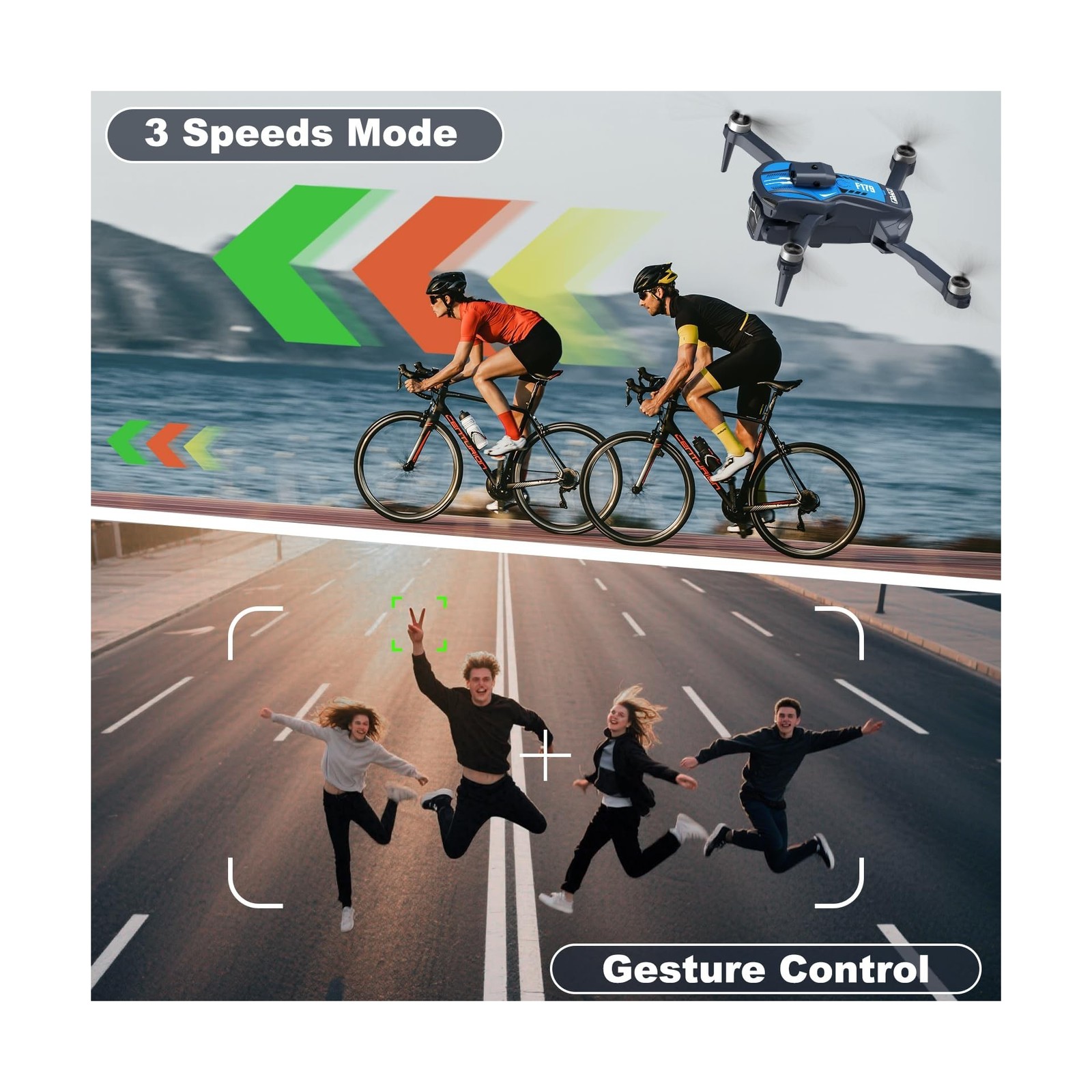 F179 Drone with 1080P Camera, Brushless Motors, Obstacle Avoidance & WIFI Con...