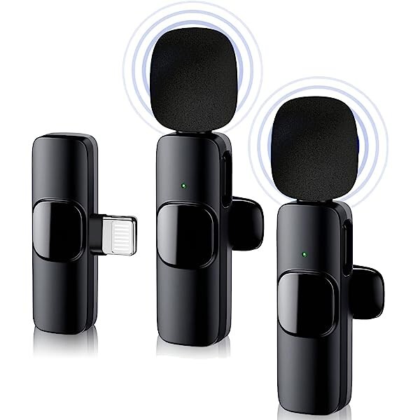 MOMAN CP1 2.4GHz Wireless iPhone Microphone with 2 Transmitter & 1 Receiver