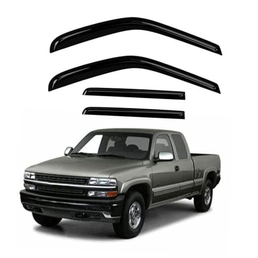 4PC Rain Guards for 1999-2006 Chevy 99-07 Chevy Silverado GMC Sierra (4PC)