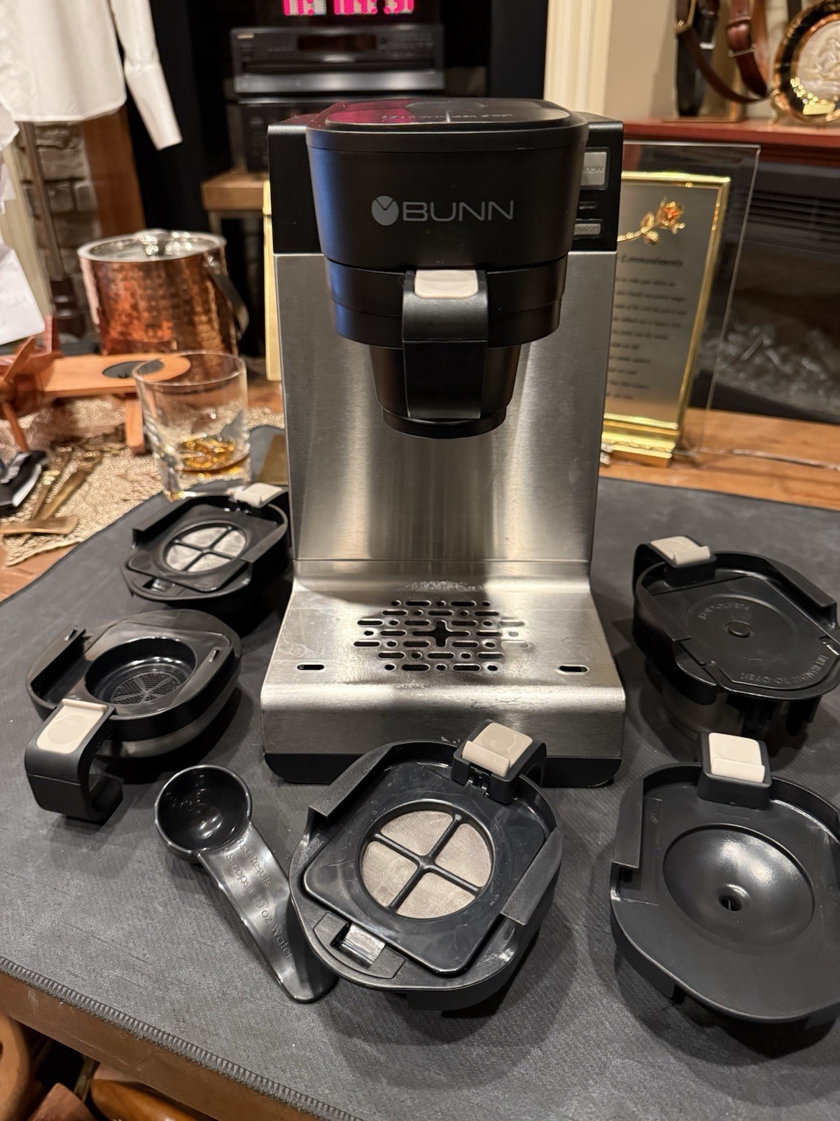 BUNN MCU My Cafe Pod Coffee Machine Espresso w/ Filters, Water Tank & Scoop