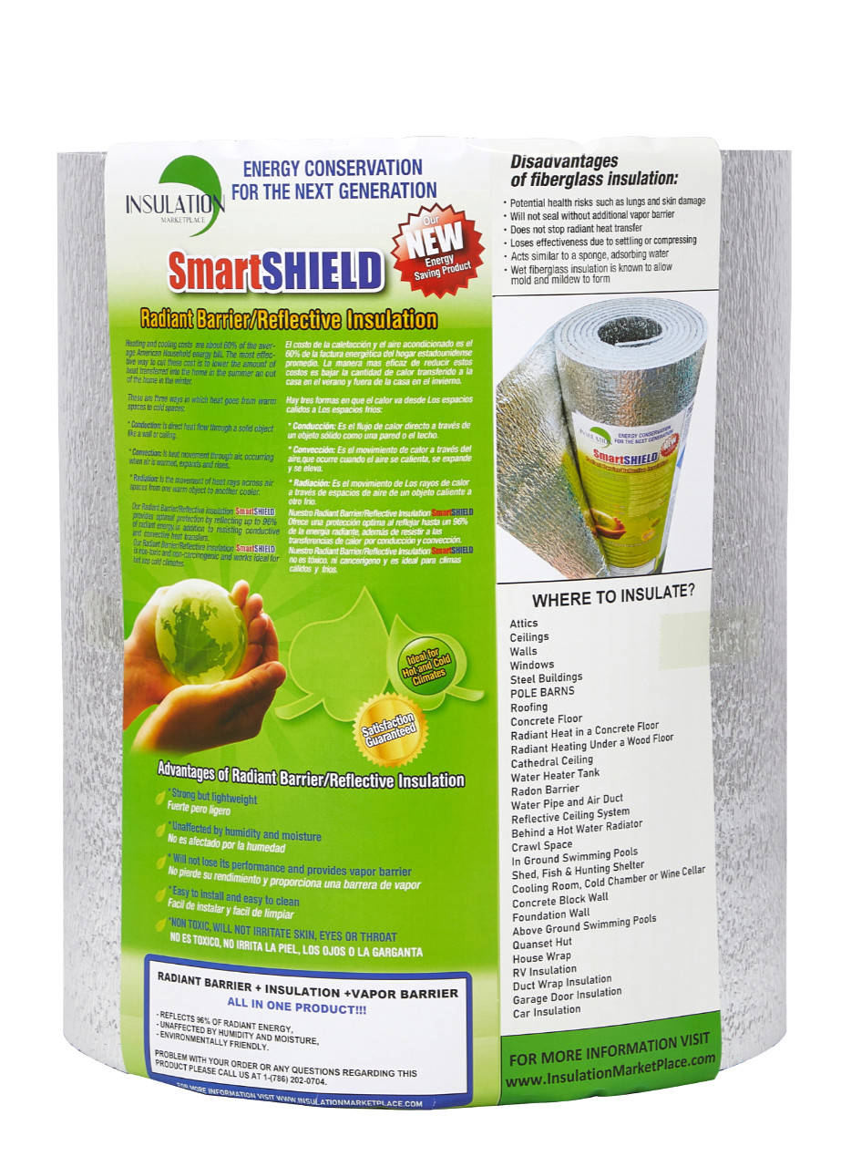 SmartSHIELD -3 HVAC  Duct Wrap Reflective insulation Foam core  16" X 25ft