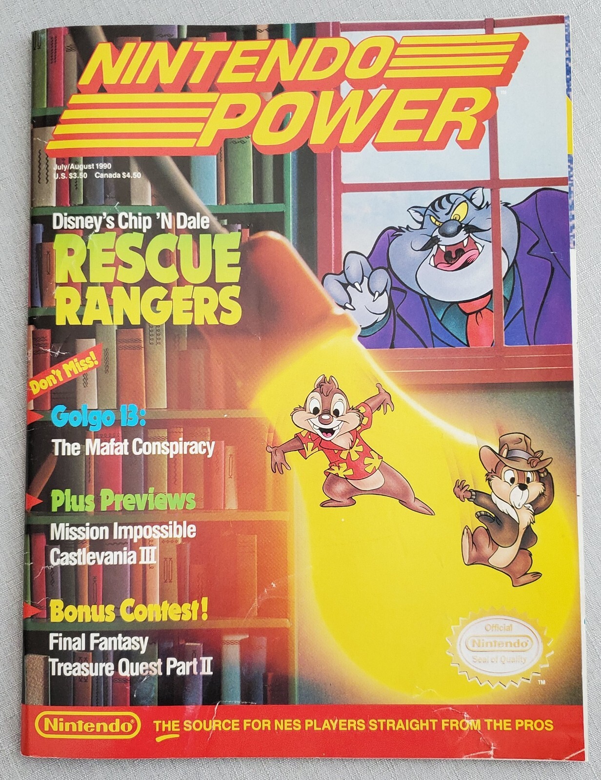 Nintendo Power July/August 1990 - Rescue Rangers with Castlevania III Poster