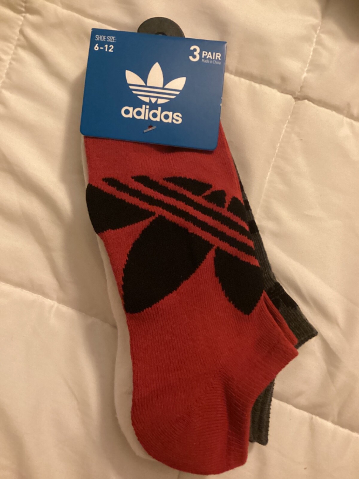 Adidas Originals Men's 3-Pair No show Socks Size 6-12 $16