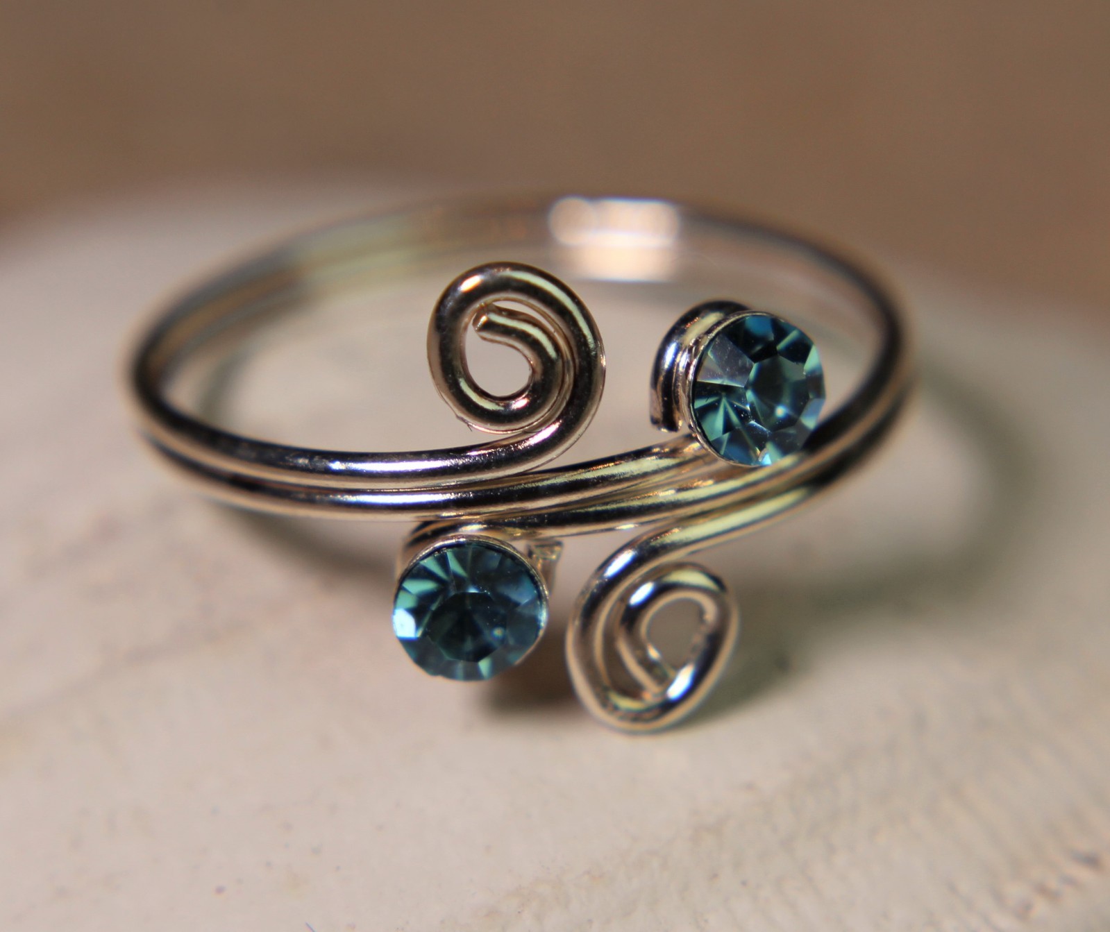 925 Sterling Silver Toe Rings with Stones (Assorted Styles)