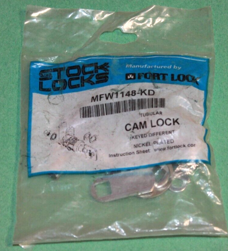 STOCK LOCKS MFW1148-KD Cam Tubular Lock Comp X Keyed Different NIP