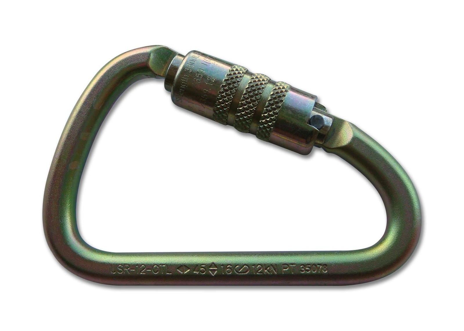USR-12-CTL Twist Steel Carabiner - 124 mm x 79 mm, ANSI Z359.1-2007/Z359.12-2...