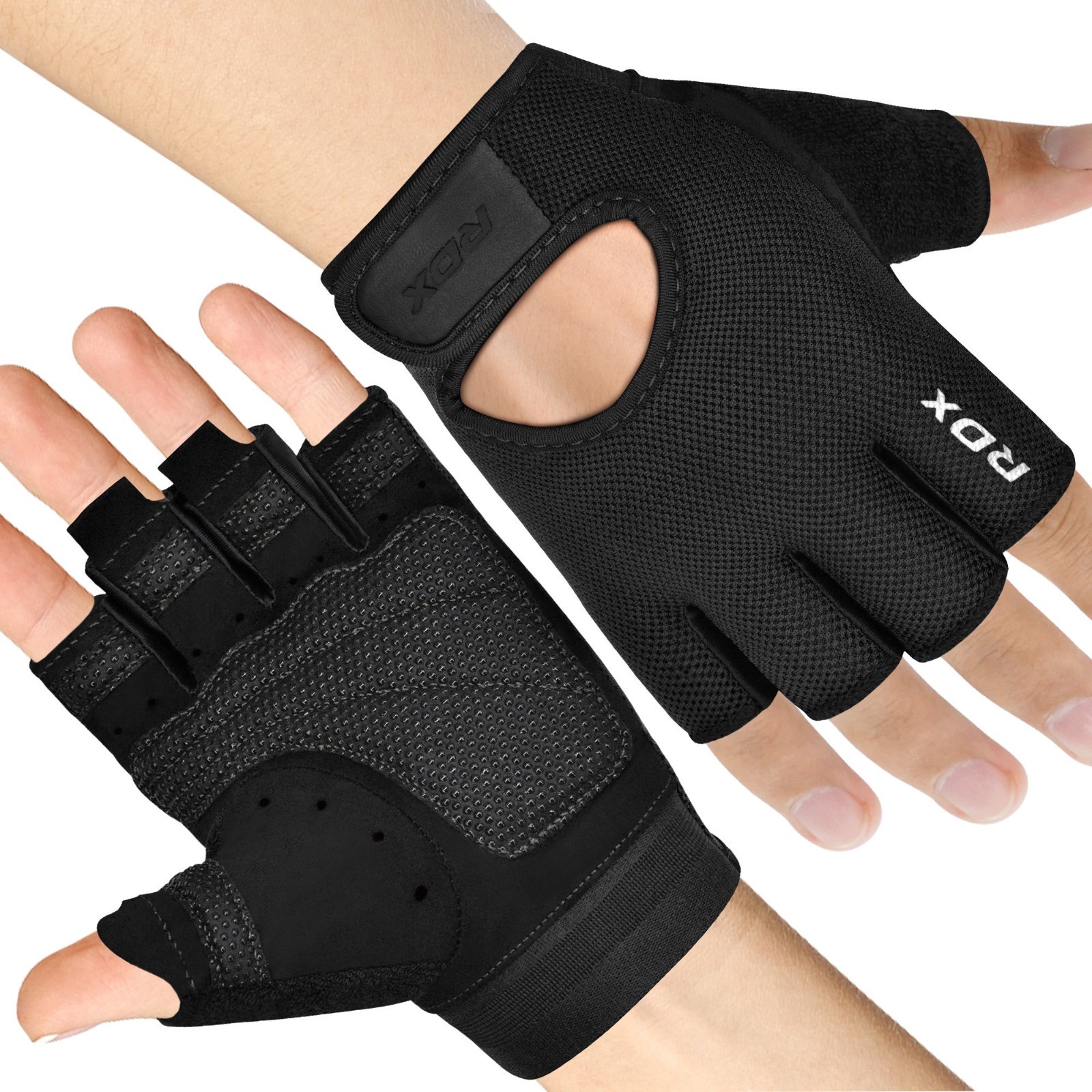 RDX Weight Lifting Gloves Half Finger, Padded Grip for Gym & Fitness Training