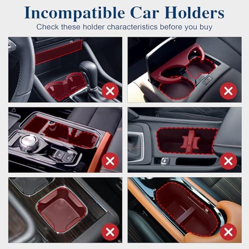 Car Cup Holder Expander, Cup Holder Extender Adapter with Expandable CUP-1pack