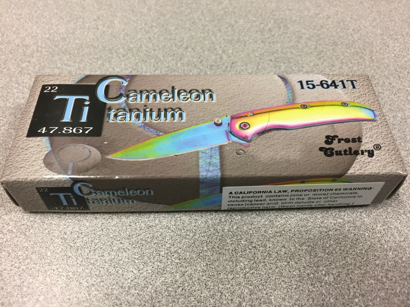 Frost Cutlery 15-641T Cameleon Purple  4.5 in. Tactical Folder Pocket Knife