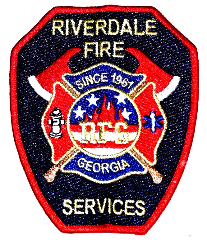 RIVERDALE – FIRE SERVICES - GEORGIA GA Fire Patch EMS Rescue MYLAR USED