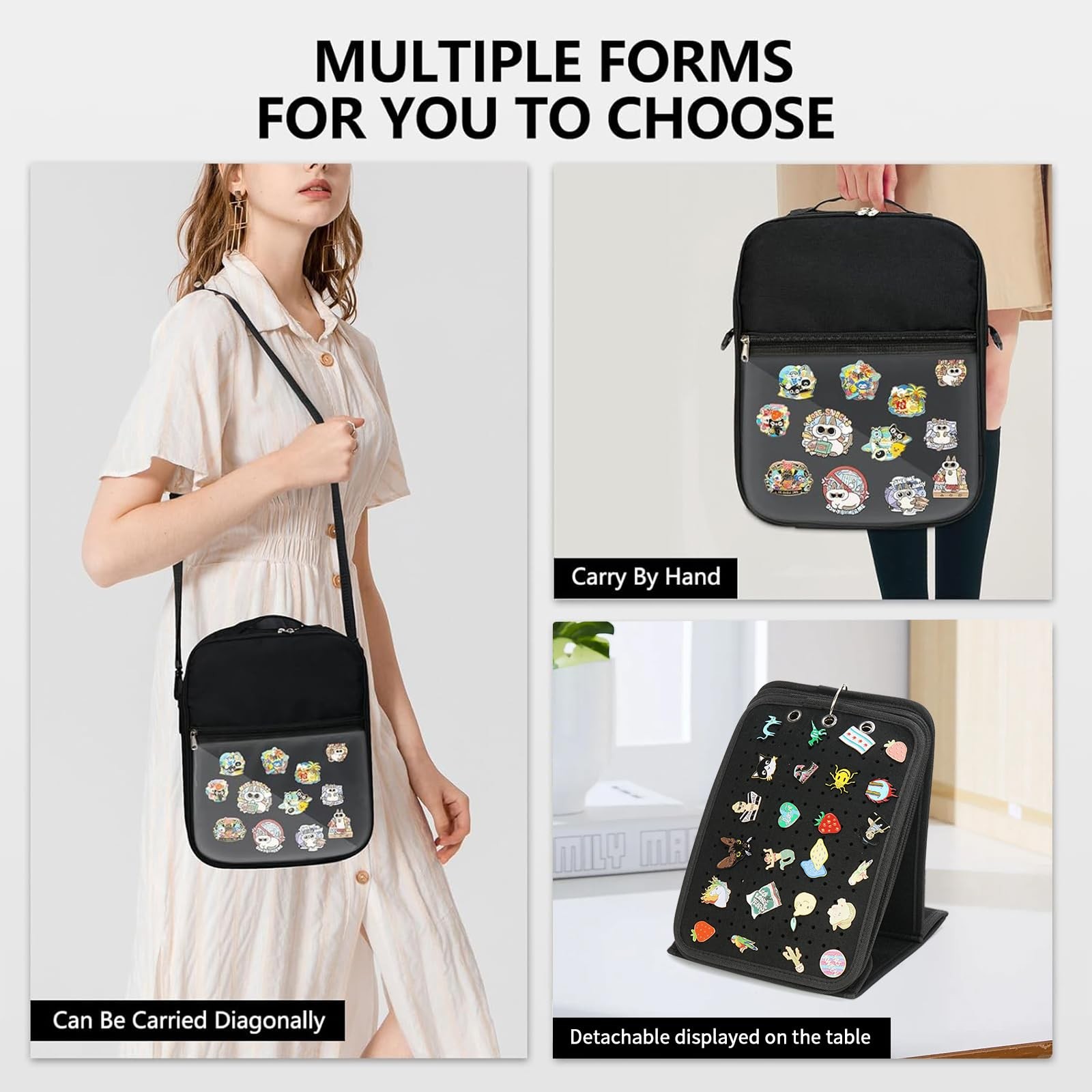 Anycosy Enamel Pin Bag Pins Storage Organizer 6 Page Collectible Pin Board P