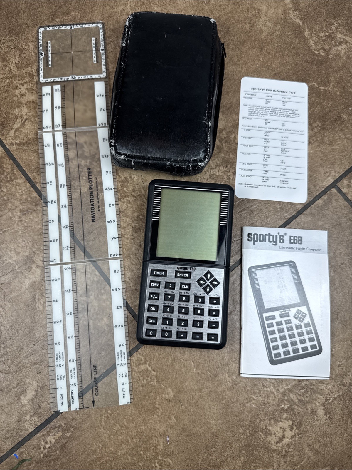 Sporty’s Electronic E6B Flight Computer Calculator - Parts Only Not Working