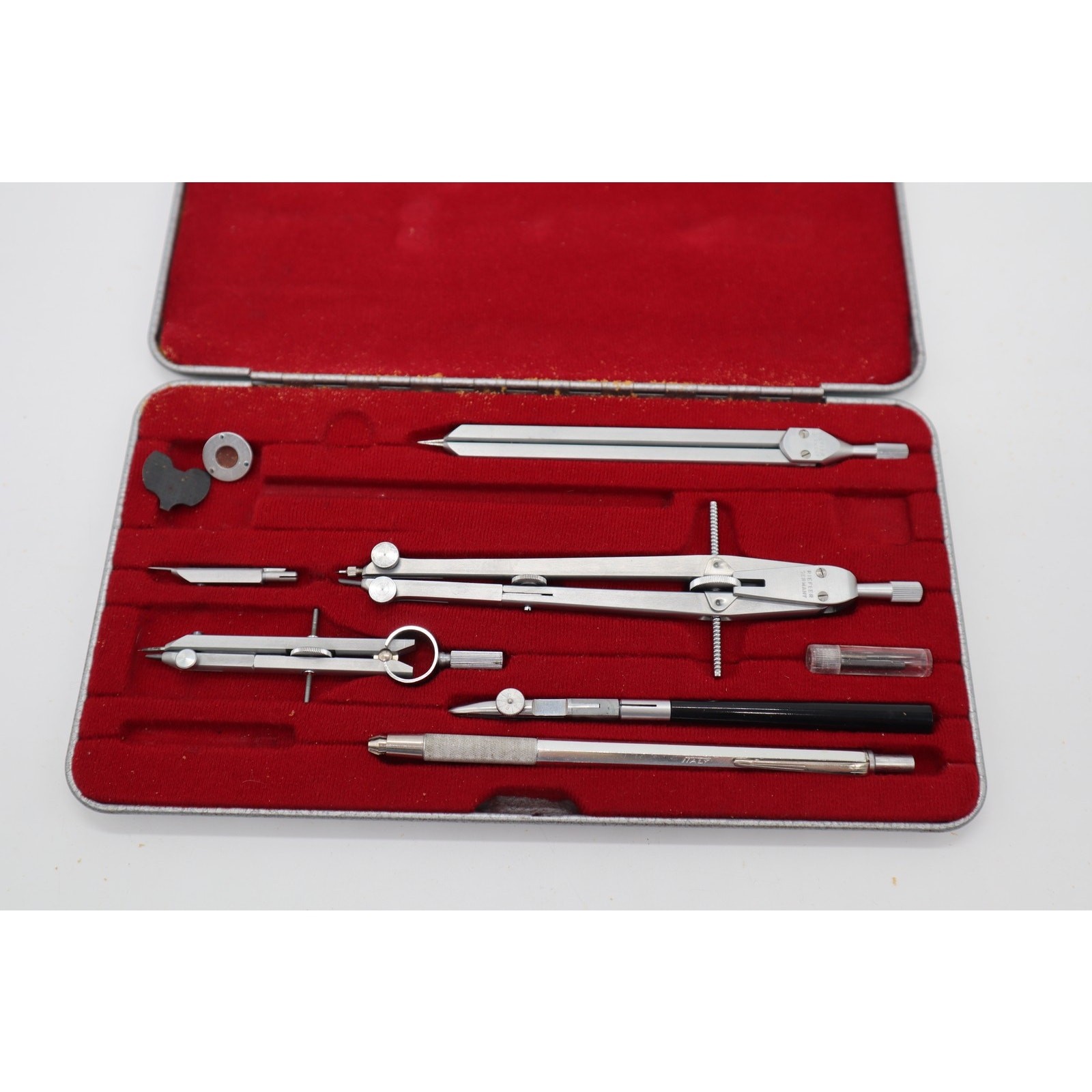 Riefler Drafting Tool Set in Case - Vintage German Engineering Drawing Compass