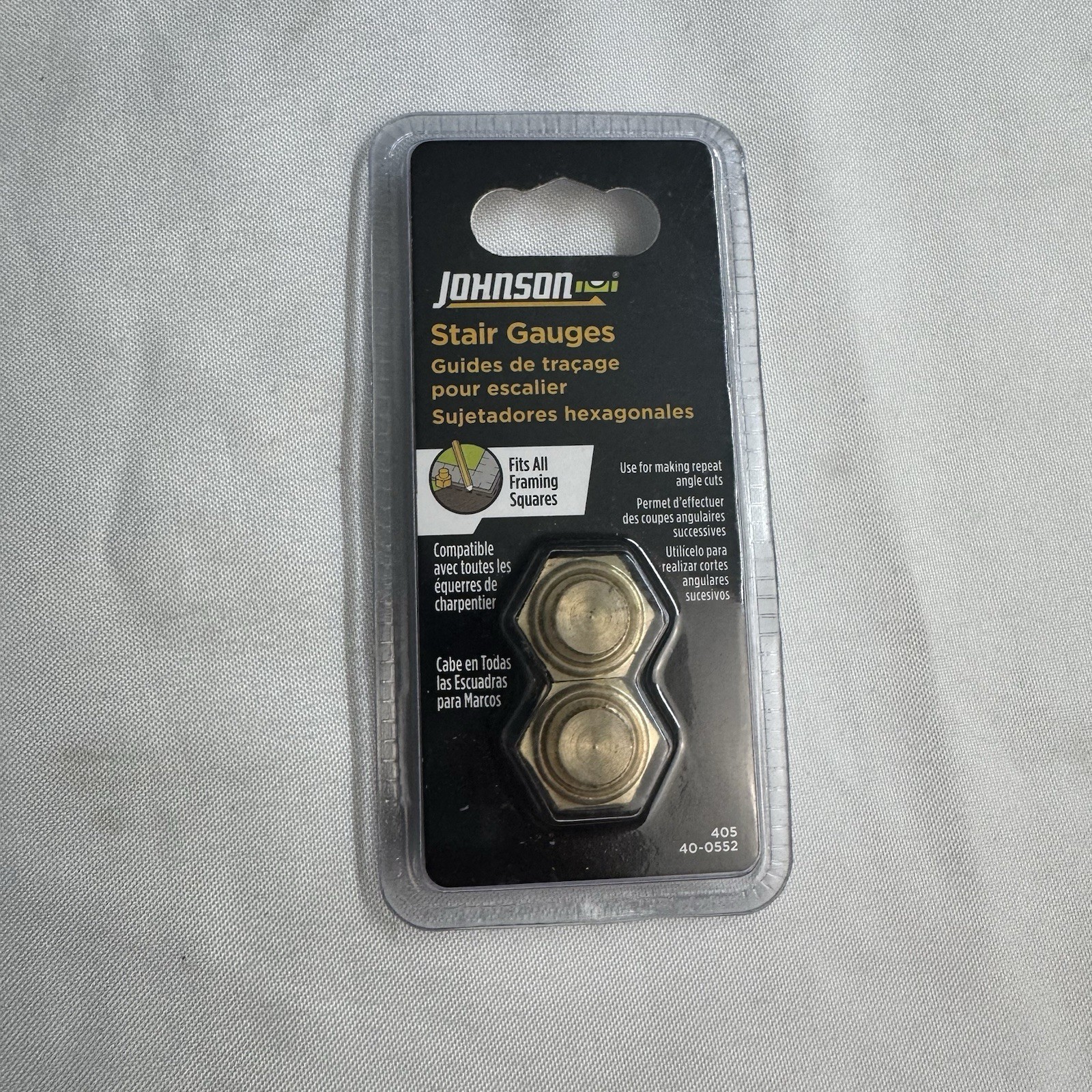 Johnson Magnetic Angle Locator + Stair Gauges Framing Square Tool Bundle NEW