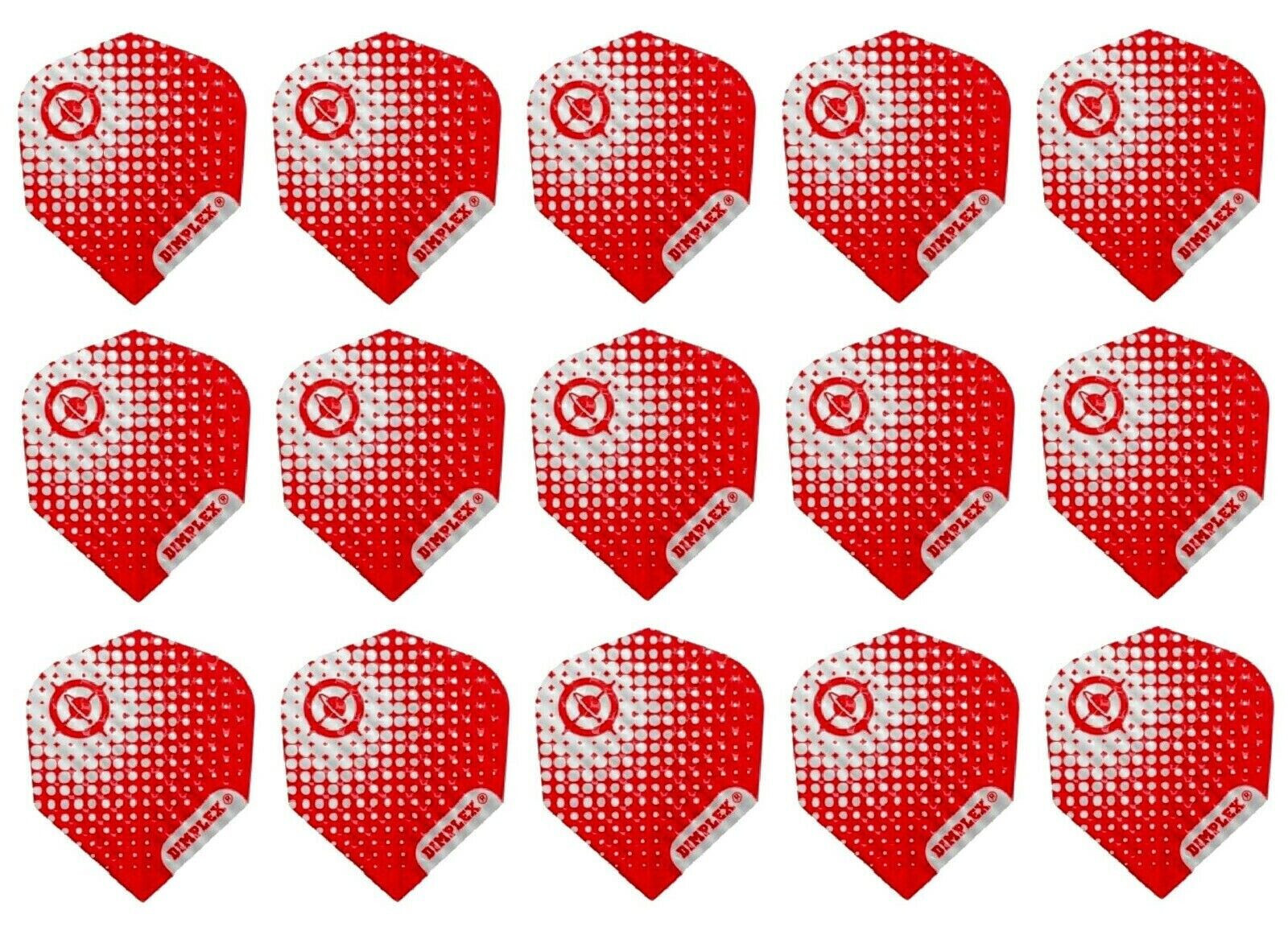 5 Sets Harrows Dimplex Standard Dart Flights - Ships w/ Tracking - Red Target