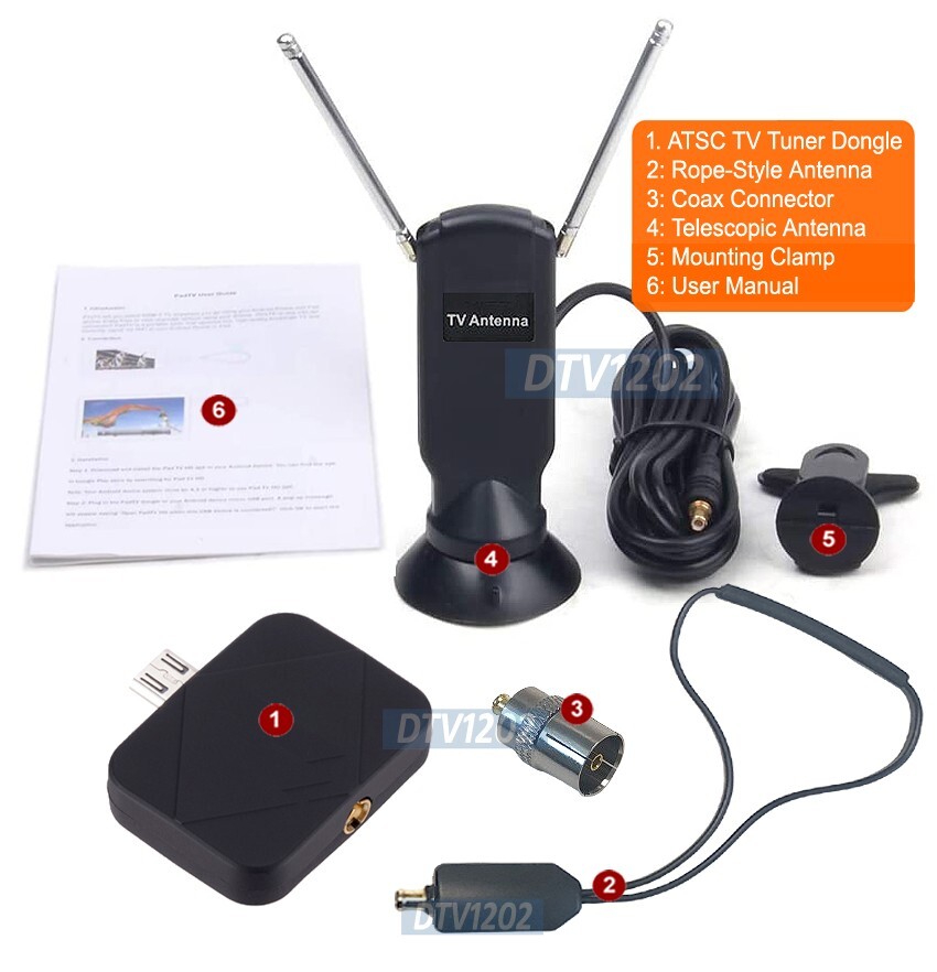 Mini Over-The-Air TV Tuner For Android-Based Tablet Smart Phone TV Box