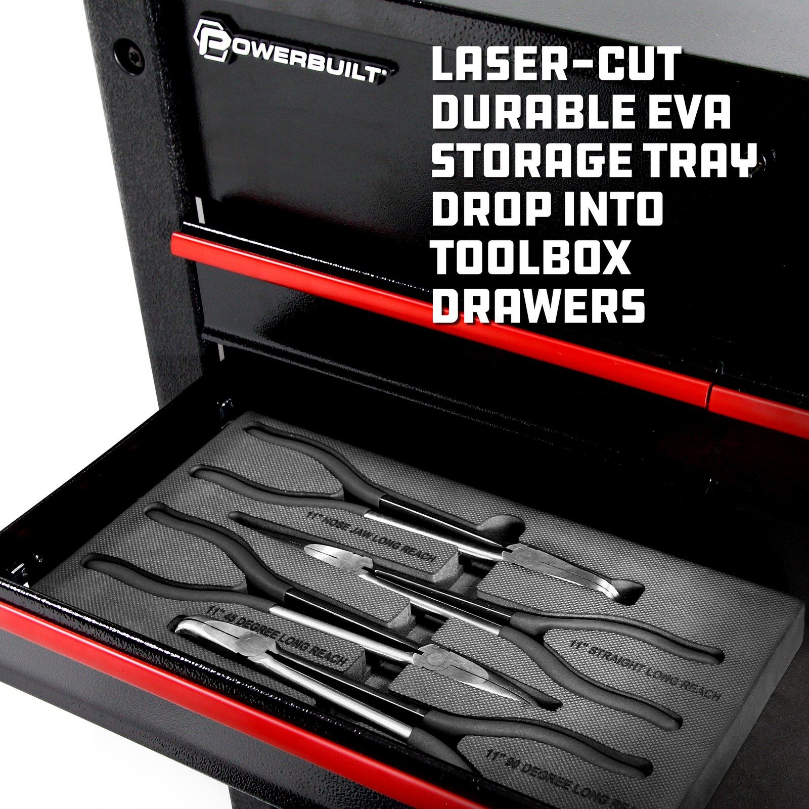 Powerbuilt 4 Piece Pro Tech Long Reach Pliers Set - 949024