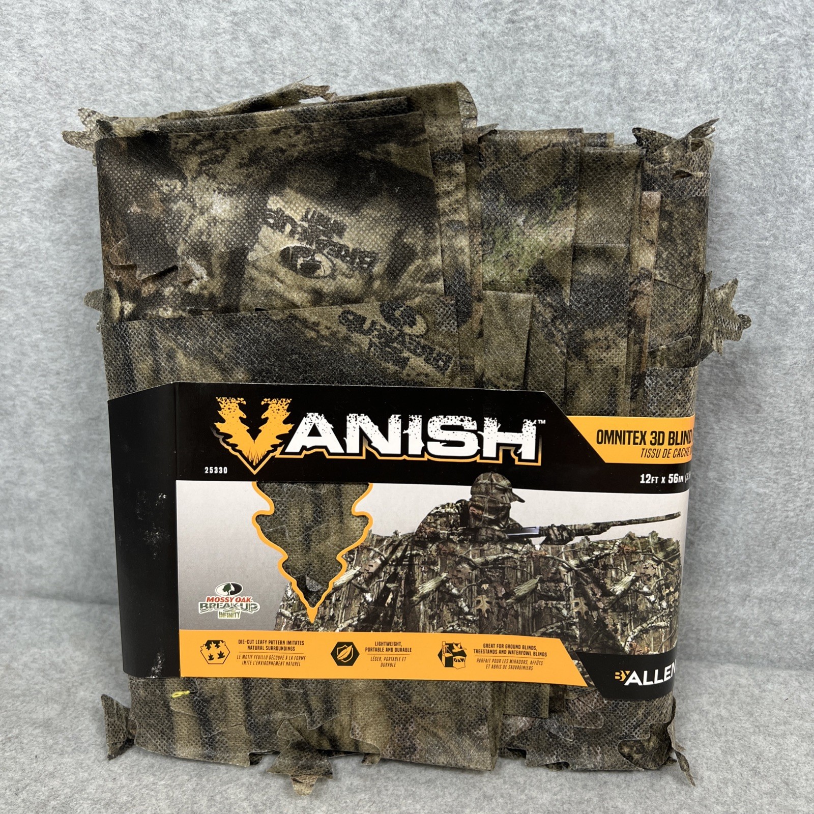 Allen Vanish Omnitex 3D Blind Fabric Mossy Oak Camo 12x56 Hunting Ground Blind