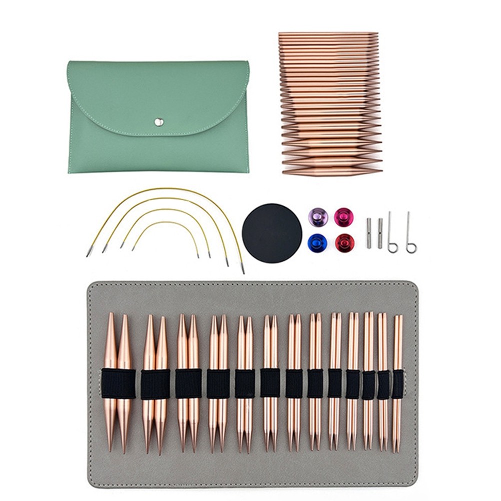 13 Pairs of Interchangeable Circular Knitting Needles Set, Circular6972