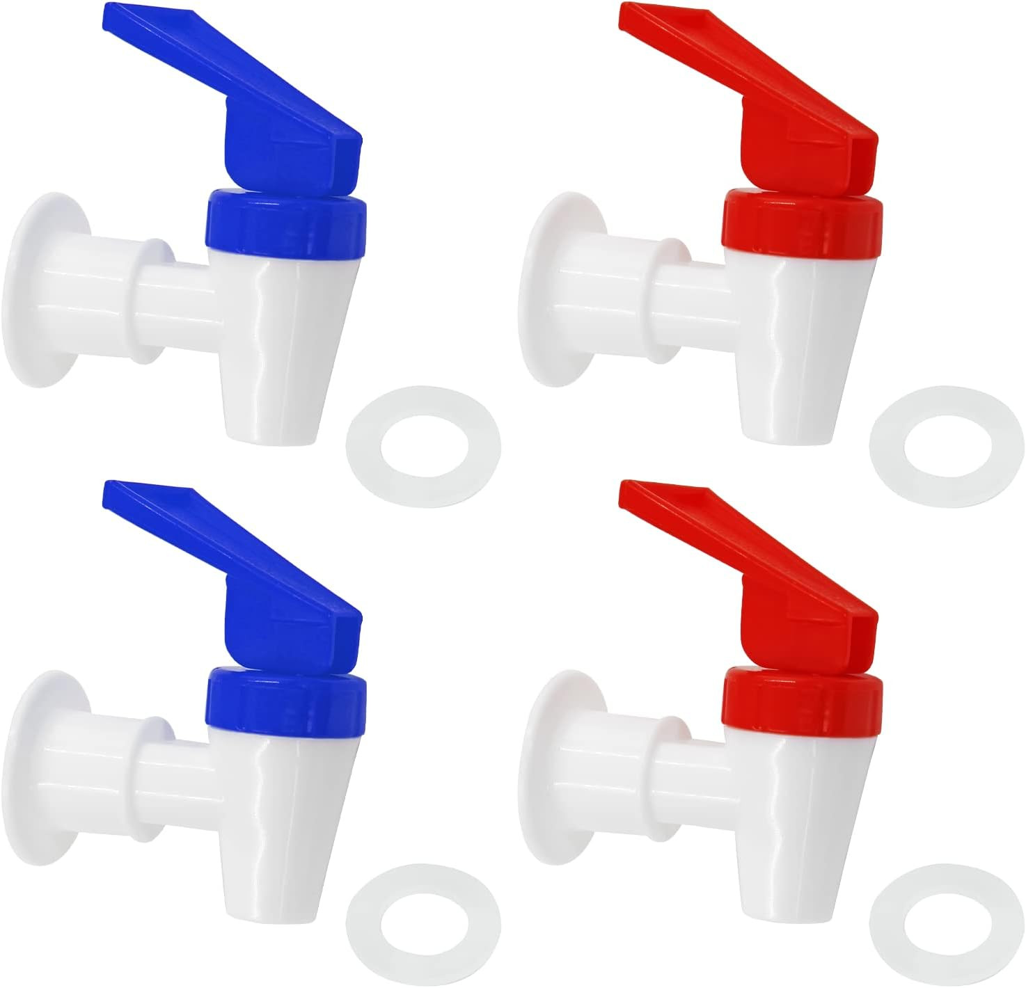 4 Pack Replacement Cooler Faucet Spigot Water Dispenser Tap Set Red Blue