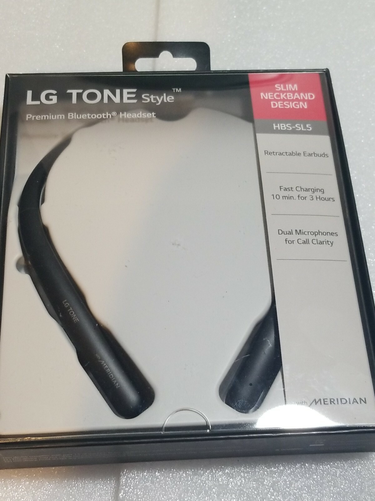 LG HBS-SL5 Tone Style SL5 Bluetooth Wireless Stereo Headset, Black (New)
