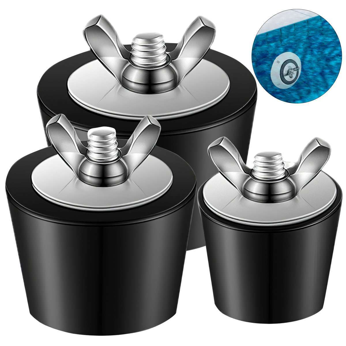 1" 1.5" 2" Tapered Winter Plug Rubber Expansion For Pool & Spa Return Skimmer