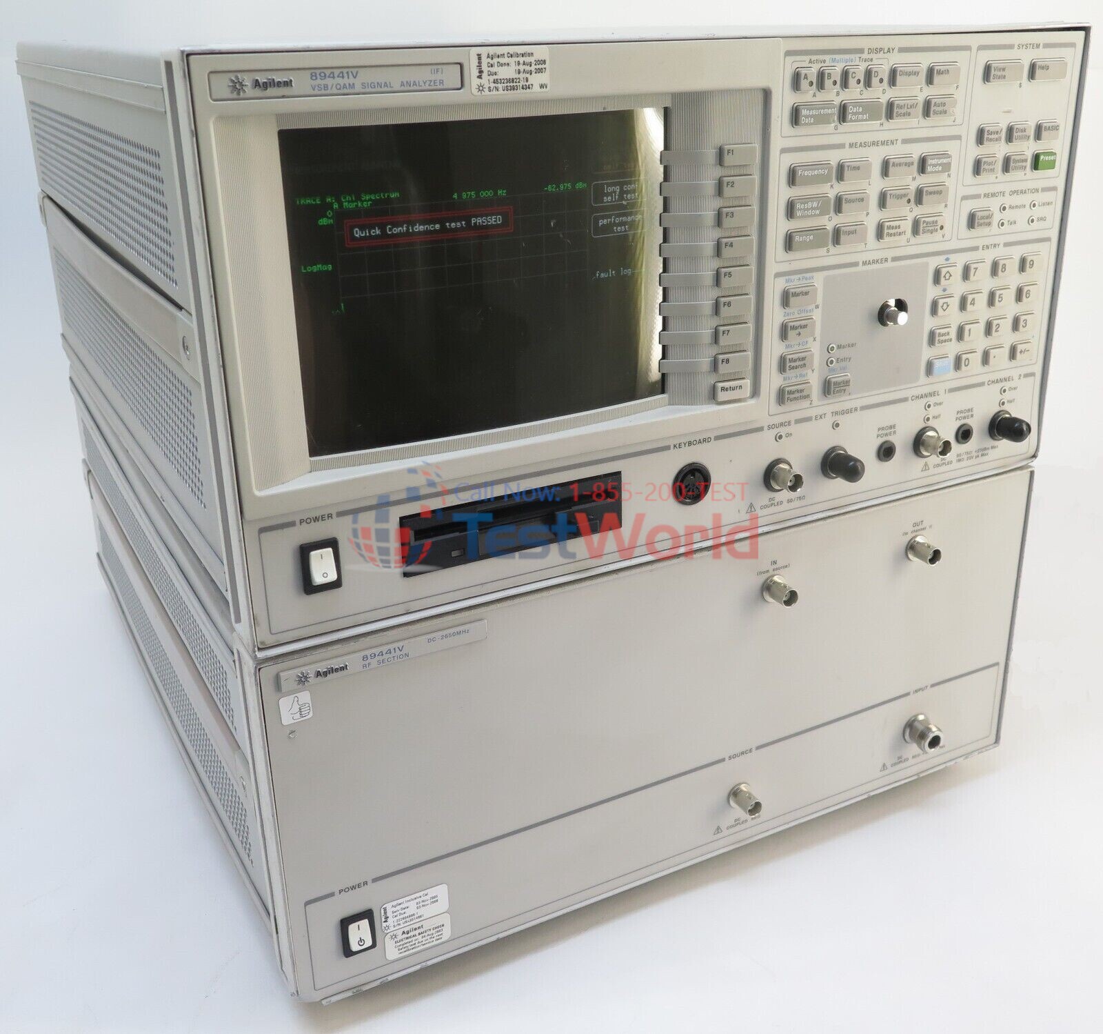 HP / Agilent 89441V VSB/QAM Signal Analyzer DC to 2650 MHZ with RF Section, VID