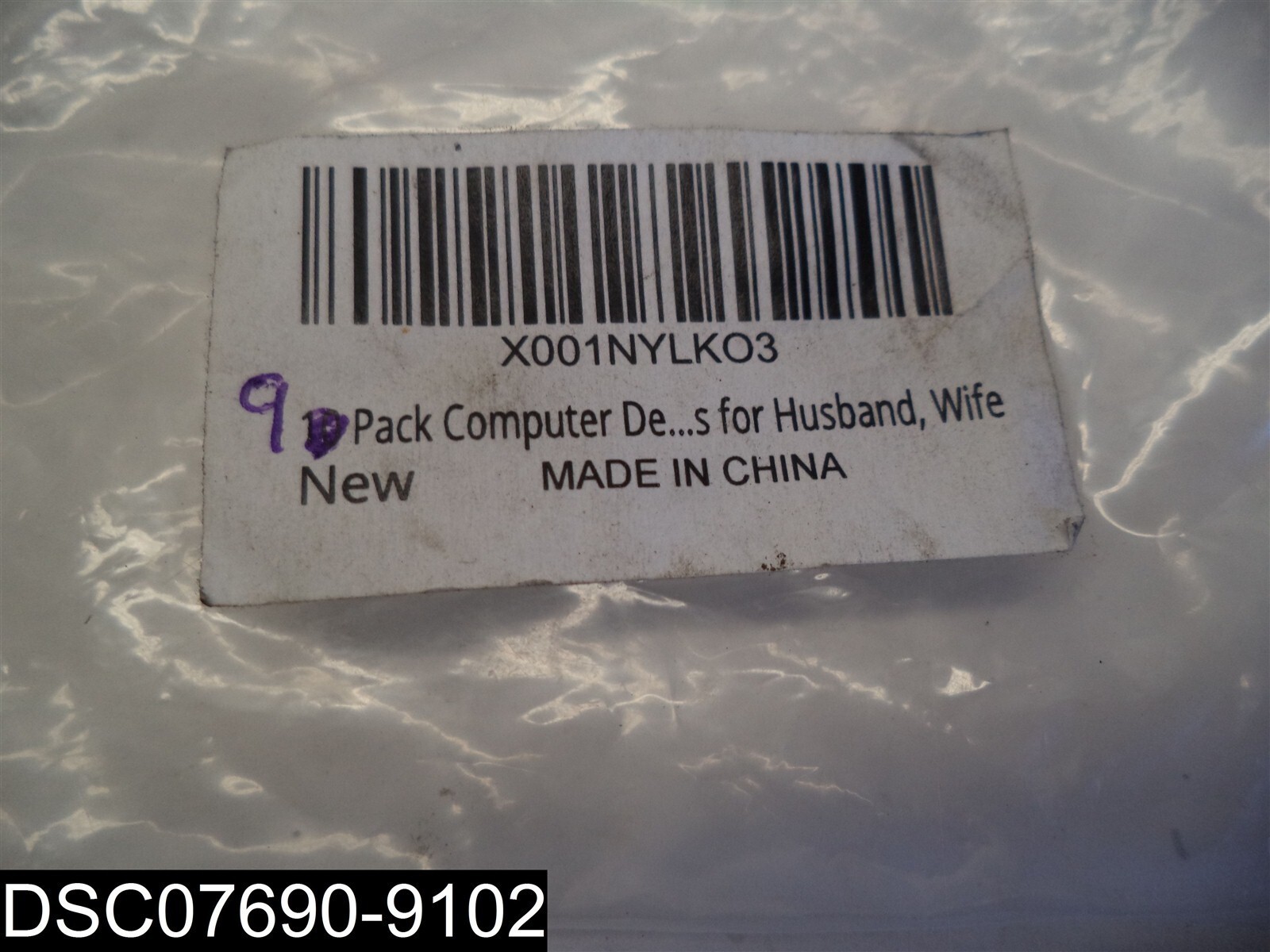 QTY=9: Black Computer Desk Cable Clips