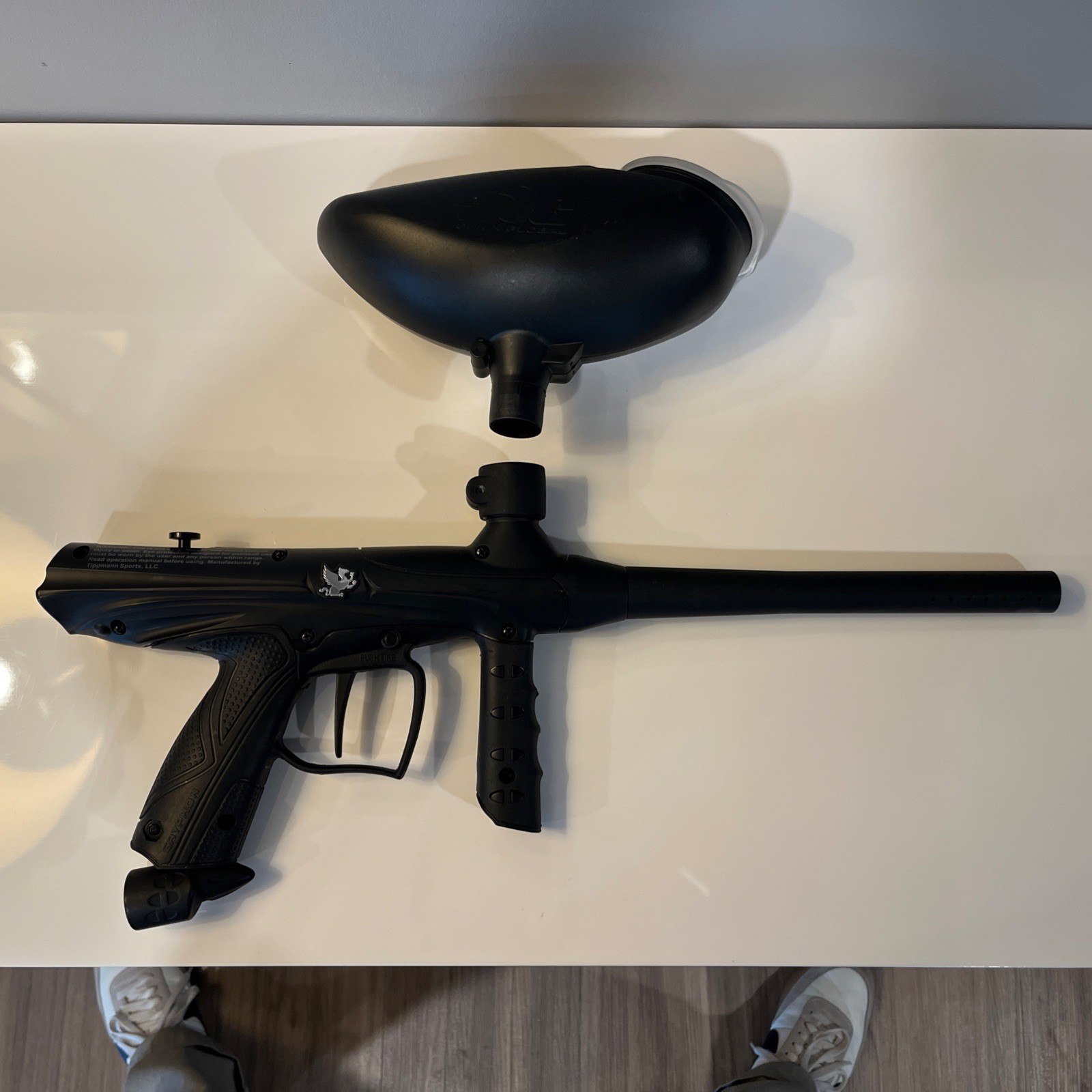 Used Tippman Gryphon Paintball Gun With Gen X Global Hopper - Great Condition